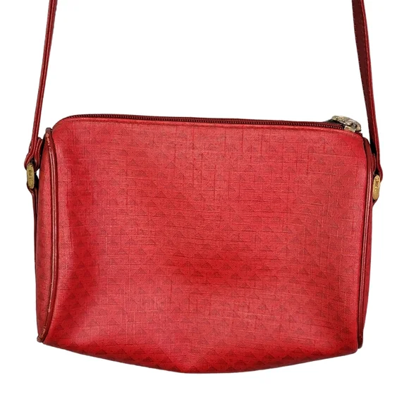 Liz Claiborne Vintage Red Crossbody Shoulder Bag Women's Purse Red - Picture 11 of 15